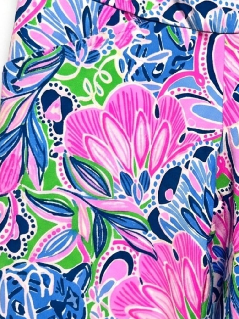 Lilly Pulitzer Corso UPF 50+ Golf Pants Tiger Sunrise Gecko Green Leggings NWT - Picture 4 of 6